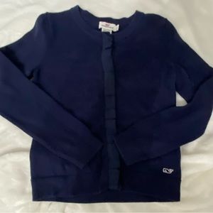 VINEYARD VINES ❤️🐳 Girls Cardigan Sz Small 7/8 Beautiful NWT Navy Blue